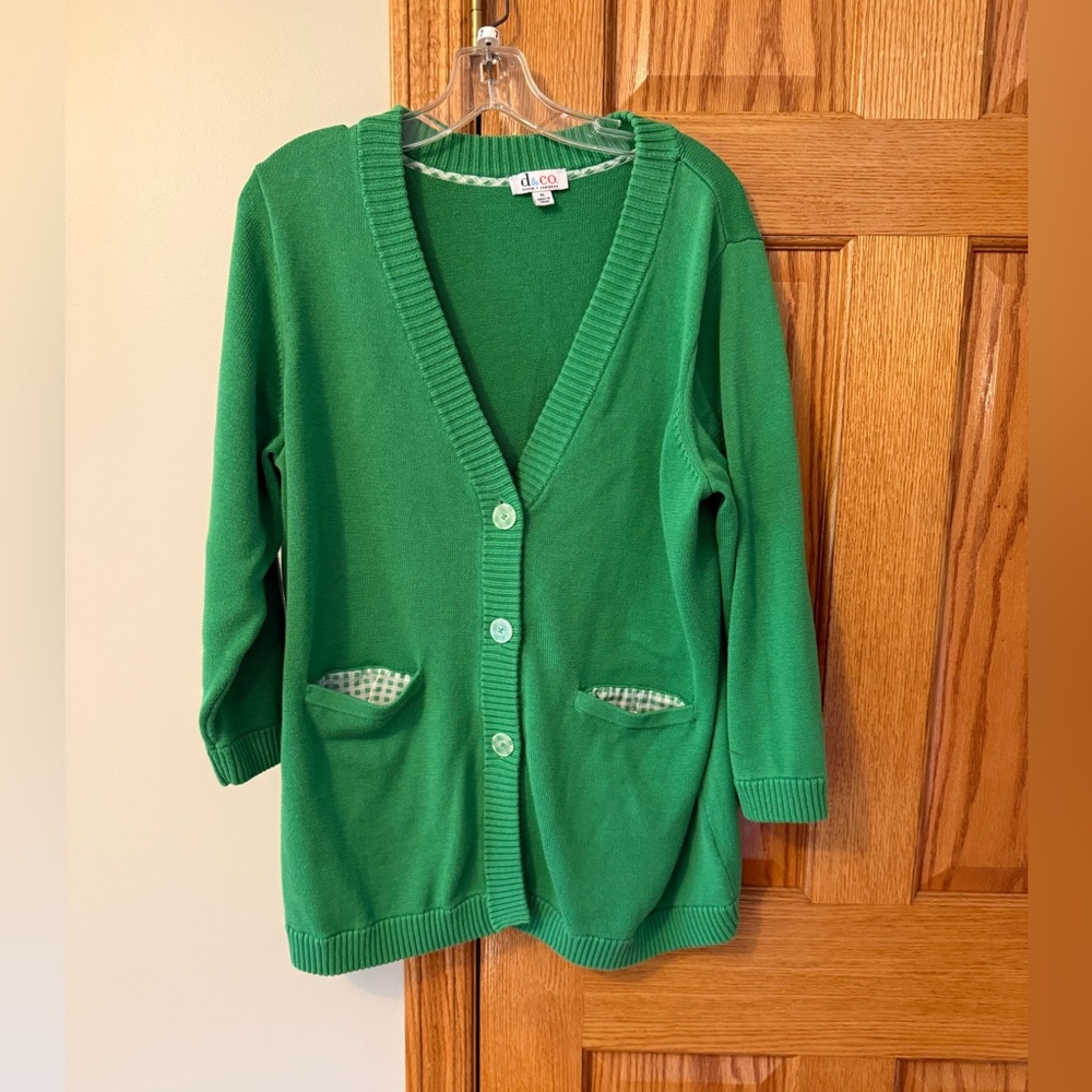 The Quacker Factory strawberry shirt AND D & Co. cardigan, QVC, XL - Picture 5 of 8